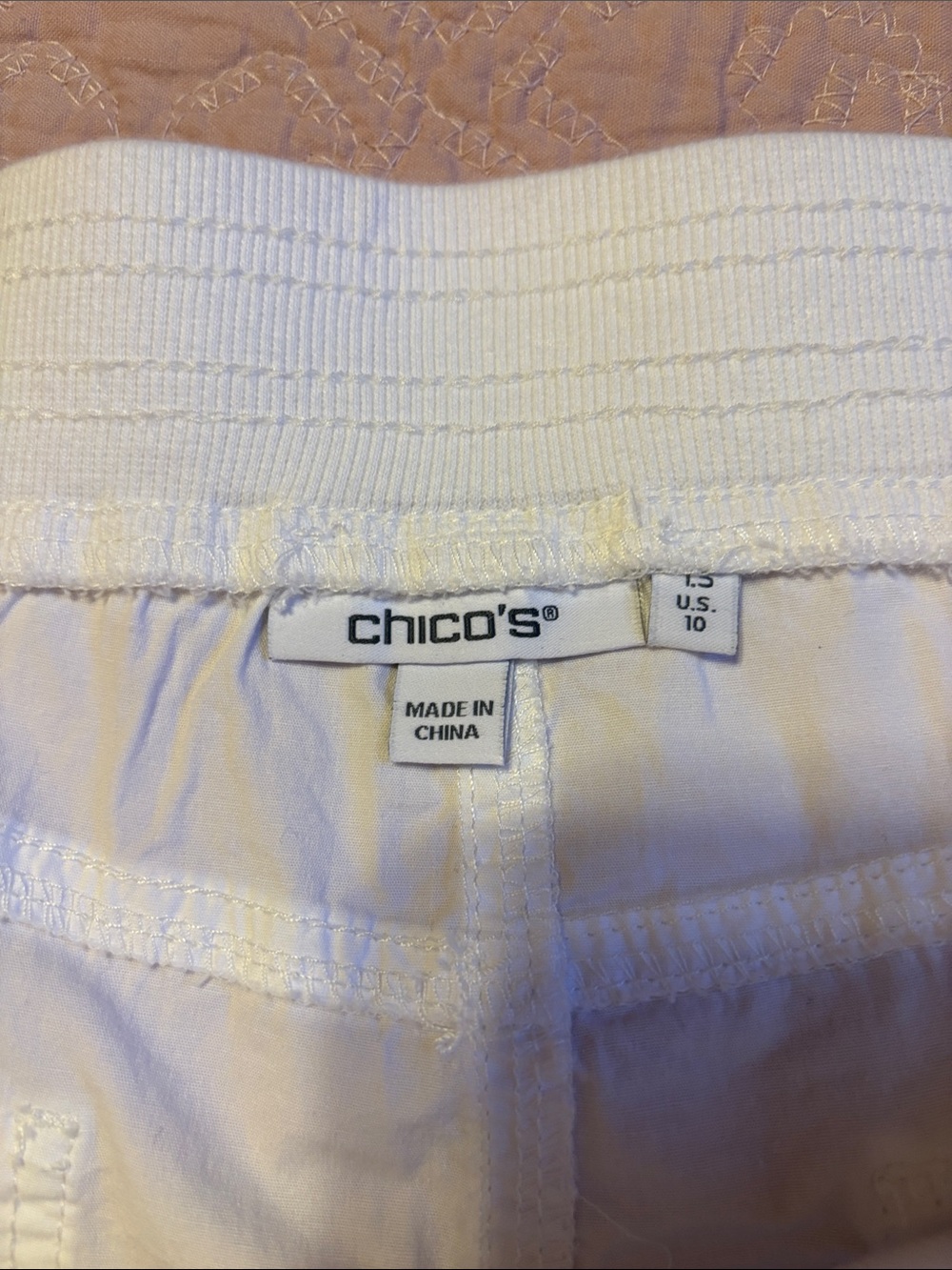 Chico's White Women's Cargo Shorts with Utility Pockets - Picture 2 of 6